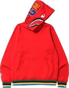 Худи BAPE Shark Line Rib Pullover Hoodie &apos;Red&apos;, красный