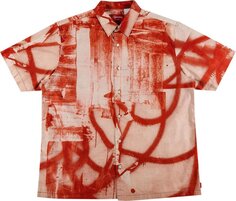 Рубашка Supreme x Christopher Wool Short-Sleeve Shirt &apos;Red&apos;, красный