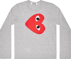 Лонгслив Comme des Garçons PLAY Sideways Logo Long-Sleeve Tee &apos;Grey&apos;, серый