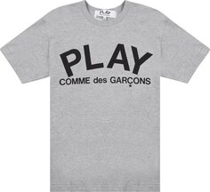 Футболка Comme des Garçons PLAY Text T-Shirt &apos;Grey&apos;, серый