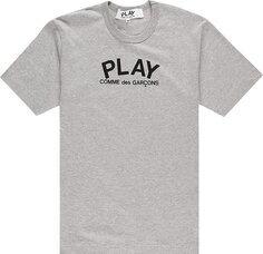 Футболка Comme des Garçons PLAY Back Logo Heart T-Shirt &apos;Grey&apos;, серый