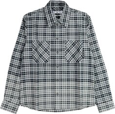 Рубашка Off-White Allover Degrade Flannel Shirt &apos;Blue/Black&apos;, разноцветный