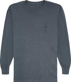 Футболка Cactus Jack by Travis Scott Back Bling Long-Sleeve T-Shirt &apos;Grey&apos;, серый