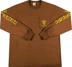 Лонгслив Supreme x SOUTH2 WEST8 Long-Sleeve Pocket Tee &apos;Brown&apos;, коричневый