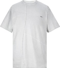 Футболка C2H4 Crooked Panelled T-Shirt &apos;Forest Grey&apos;, серый