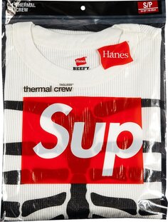 Толстовка Supreme x Hanes Bones Thermal Crew (1 Pack) &apos;Natural&apos;, кремовый