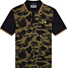 Рубашка BAPE x Fred Perry Polo Shirt &apos;Green&apos;, разноцветный