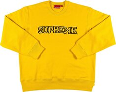 Толстовка Supreme Shattered Logo Crewneck &apos;Yellow&apos;, желтый