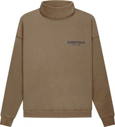 Пуловер Fear of God Essentials Pullover Mockneck &apos;Harvest&apos;, коричневый