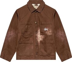Куртка Stussy Spotted Bleach Chore Jacket &apos;Brown&apos;, коричневый