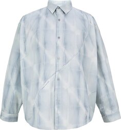 Рубашка C2H4 Intervein Panelled Shirt &apos;Opal Grey&apos;, серый