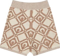 Шорты Marine Serre Chunky Jacquard Knitted Shorts &apos;Beige&apos;, загар