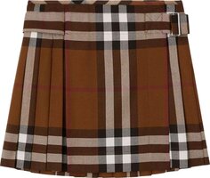 Юбка Burberry Check Mini Skirt &apos;Dark Brown&apos;, коричневый