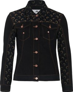Куртка Marine Serre Moon Denim Semi-Fitted Jacket &apos;Black&apos;, черный