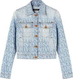 Куртка Versace Denim Jacket &apos;Light Blue&apos;, синий