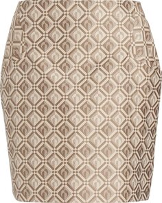 Юбка Marine Serre Moon Diamant Regenerated Jacquard Mini Skirt &apos;Moon Diamant Beige Jacquard&apos;, загар