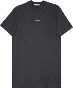 Футболка Acne Studios Logo T-Shirt Dress &apos;Black&apos;, черный