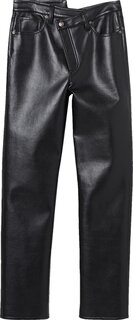 Джинсы Agolde Recycled Leather Criss Cross Straight Jean &apos;Detox/Black&apos;, черный
