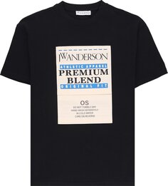 Футболка JW Anderson Classic Fit Care Label T-Shirt &apos;Black&apos;, черный