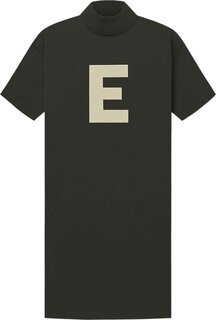 Футболка Fear of God Essentials 3/4 T-Shirt Dress &apos;Off Black&apos;, черный