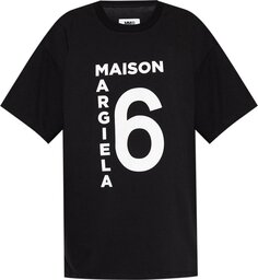 Футболка MM6 Maison Margiela T-Shirt &apos;Black&apos;, черный