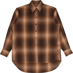 Рубашка MM6 Maison Margiela Plaid Shirt &apos;Brown&apos;, коричневый