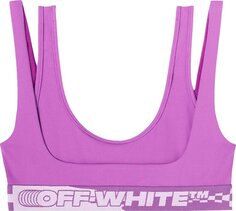 Бюстгальтер Off-White Logo Band Double Layer Bra &apos;Fuchsia&apos;, розовый