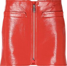 Юбка Courrèges Vinyl Swallow Skirt &apos;Heritage Red&apos;, красный Courreges