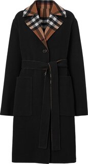 Пальто Burberry Reversible Check Wool Coat &apos;Birch Brown&apos;, коричневый