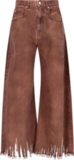 Джинсы Marni Frayed Jeans &apos;Earth Of Siena&apos;, коричневый