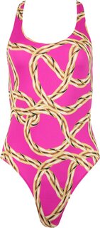 Купальник Vetements Gold Chain Open Back Swimsuit &apos;Hot Pink&apos;, золотой
