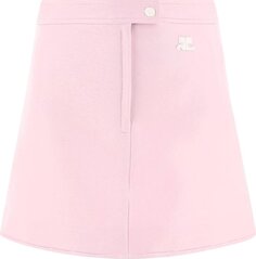 Юбка Courrèges Vinyl Mini Skirt &apos;Light Pink&apos;, розовый Courreges