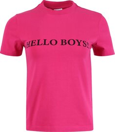Футболка Vetements Hello Boys Fitted T-Shirt &apos;Hot Pink&apos;, розовый