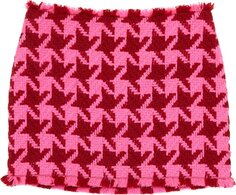 Юбка Versace Frayed Tweed Mini Skirt &apos;Parade Red/Fuchsia&apos;, красный