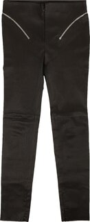 Брюки Givenchy Pants In Leather With Zip Details &apos;Black&apos;, черный