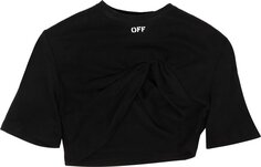 Футболка Off-White Padded Bra Drape T-Shirt &apos;Black&apos;, черный