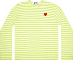 Рубашка Comme des Garçons PLAY Pastelle Striped Long-Sleeve Shirt &apos;Green&apos;, зеленый