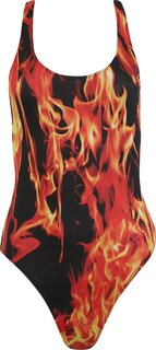 Купальник Vetements Fire Open Back Swimsuit &apos;Fire Print&apos;, разноцветный