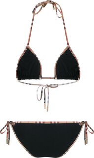 Бикини Burberry Vintage Check Trim Bikini &apos;Black&apos;, черный