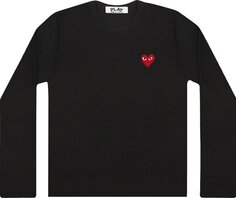 Футболка Comme des Garçons PLAY Heart Long-Sleeve T-Shirt &apos;Black&apos;, черный