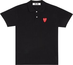 Рубашка Comme des Garçons PLAY Double Heart Polo Shirt &apos;Black&apos;, черный