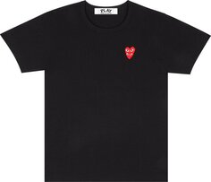 Футболка Comme des Garçons PLAY Double Heart T-Shirt &apos;Black&apos;, черный