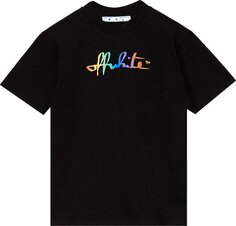 Футболка Off-White Rainbow Tomboy Tee &apos;Black/Multicolor&apos;, черный