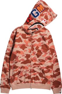 Худи BAPE 1st Camo Shark Full Zip Hoodie &apos;Pink&apos;, розовый