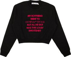 Толстовка Off-White Boyfriend Flock Crewneck &apos;Black&apos;, черный