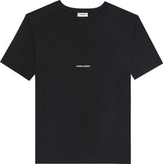 Футболка Saint Laurent Logo T-Shirt &apos;Noir&apos;, черный