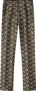 Брюки Versace Monogram Jacquard Pants &apos;Black/Khaki&apos;, черный