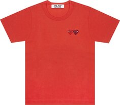 Футболка Comme des Garçons PLAY Double Heart T-Shirt &apos;Red&apos;, красный
