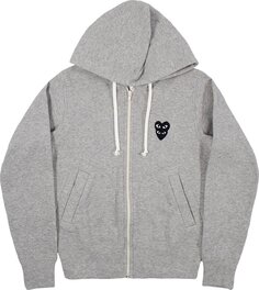 Толстовка Comme des Garçons PLAY Heart Logo Zip Up Hooded Sweatshirt &apos;Grey&apos;, серый