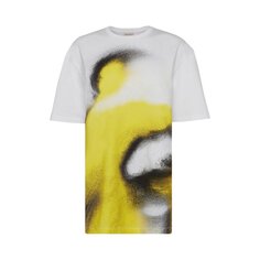 Футболка Alexander McQueen T-Shirt &apos;White/Acid Yellow&apos;, белый